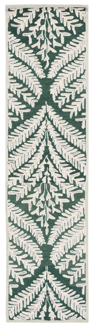 Safavieh Capri 208 Hand Tufted Floral Rug Dark Green / Ivory CPR208Y-2