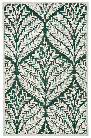 Safavieh Capri 208 Hand Tufted Floral Rug Dark Green / Ivory CPR208Y-7SQ