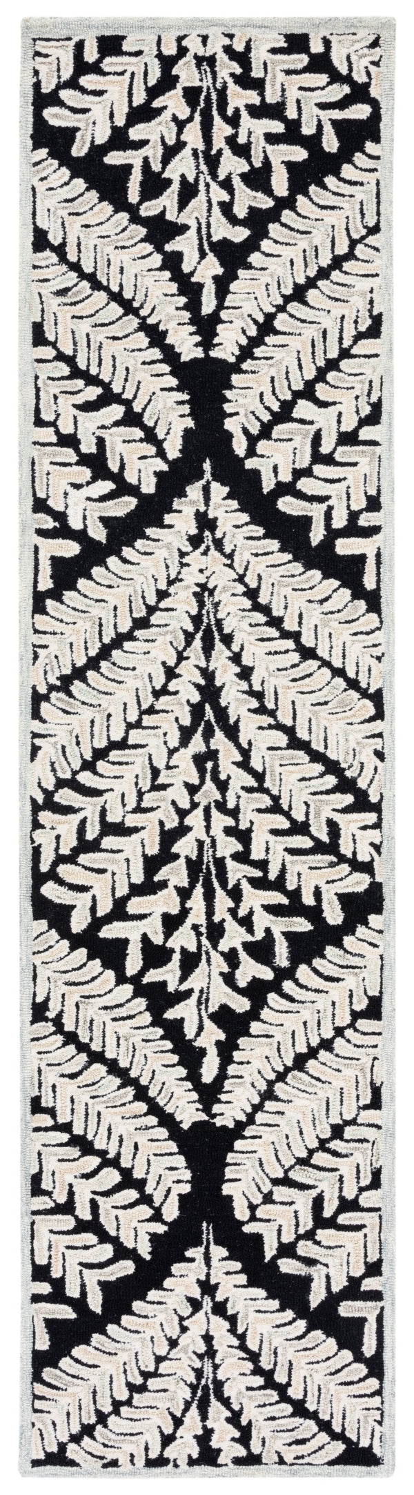 Safavieh Capri Hand Tufted Wool Area Rug - Elegant Floral Design In Ivory And Blue For Luxurious Home Decor Black ,Ivory Wool Cpr208z-1115