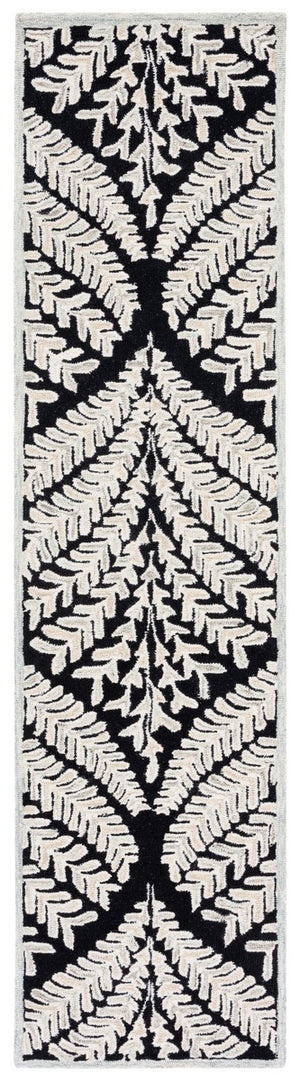 Safavieh Capri 208 Hand Tufted Floral Rug Black / Ivory CPR208Z-7SQ