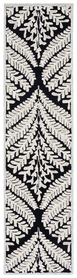 Safavieh Capri 208 Hand Tufted Floral Rug Black / Ivory CPR208Z-2