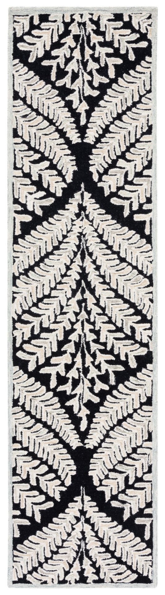 Safavieh Capri 208 Hand Tufted Floral Rug Black / Ivory CPR208Z-2