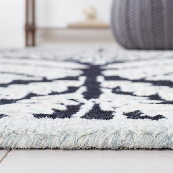 Safavieh Capri 208 Hand Tufted Floral Rug Black / Ivory CPR208Z-7SQ