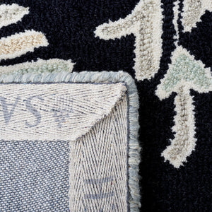 Safavieh Capri 208 Hand Tufted Floral Rug Black / Ivory CPR208Z-7SQ