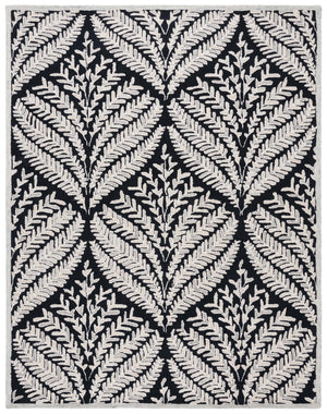Safavieh Capri Hand Tufted Wool Area Rug - Elegant Floral Design In Ivory And Blue For Luxurious Home Decor Black ,Ivory Wool Cpr208z-1115