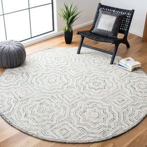 Safavieh Capri Hand-Tufted Wool Rug In Beige And Blue With Carved Geometric Pattern For Timeless Rooms 10'-0" x 14'-0" CPR215B-10