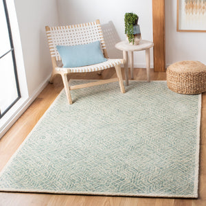 Safavieh Capri Hand-Tufted Wool Rug In Blue & Ivory — Geometric Transitional Design, Durable Luxury For Large Rooms 10'-0" x 14'-0" CPR215N-10