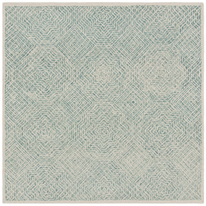 Safavieh Capri Hand-Tufted Wool Rug In Blue & Ivory — Geometric Transitional Design, Durable Luxury For Large Rooms 10'-0" x 14'-0" CPR215N-10