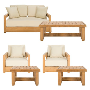 Safavieh MONTFORD Brazilian Teak Coffee Table - Elegant Natural Finish for Modern & Rustic Living Spaces CPT1001A