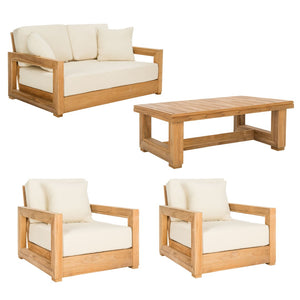 Safavieh MONTFORD Brazilian Teak Coffee Table - Elegant Natural Finish for Modern & Rustic Living Spaces CPT1001A