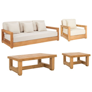 Safavieh MONTFORD Brazilian Teak Coffee Table - Elegant Natural Finish for Modern & Rustic Living Spaces CPT1001A