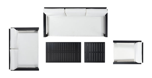 Safavieh MONTFORD Aluminum End Table - Sleek Black Metal Design for Modern Outdoor Living & Entertaining CPT1002B
