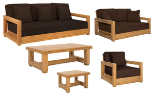Safavieh MONTFORD Teak End Table - Contemporary Outdoor Accent with Natural Durability for Stylish Living Spaces CPT1002A