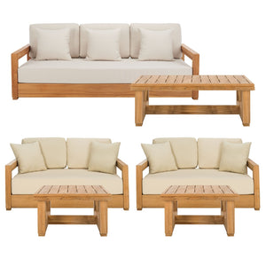 Safavieh MONTFORD Brazilian Teak Coffee Table - Elegant Natural Finish for Modern & Rustic Living Spaces CPT1001A