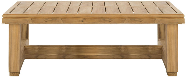 Safavieh MONTFORD Brazilian Teak Coffee Table - Elegant Natural Finish for Modern & Rustic Living Spaces CPT1001A