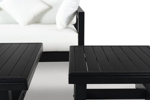 Safavieh MONTFORD Aluminum Coffee Table – Sleek Black Design for Modern Outdoor Entertaining & Durability CPT1001B