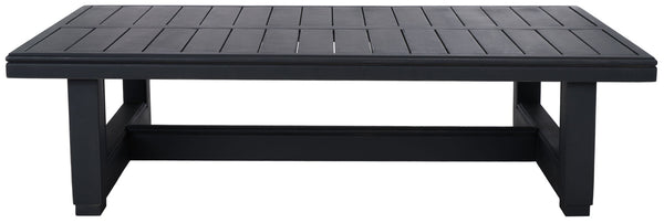 Safavieh MONTFORD Aluminum Coffee Table – Sleek Black Design for Modern Outdoor Entertaining & Durability CPT1001B