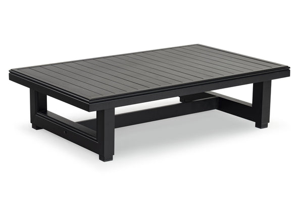 Safavieh MONTFORD Aluminum Coffee Table – Sleek Black Design for Modern Outdoor Entertaining & Durability CPT1001B