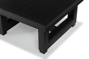 Safavieh MONTFORD Aluminum End Table - Sleek Black Metal Design for Modern Outdoor Living & Entertaining CPT1002B