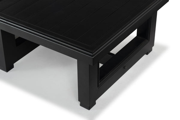 Safavieh MONTFORD Aluminum End Table - Sleek Black Metal Design for Modern Outdoor Living & Entertaining CPT1002B