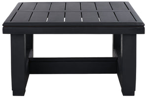 Safavieh MONTFORD Aluminum End Table - Sleek Black Metal Design for Modern Outdoor Living & Entertaining CPT1002B
