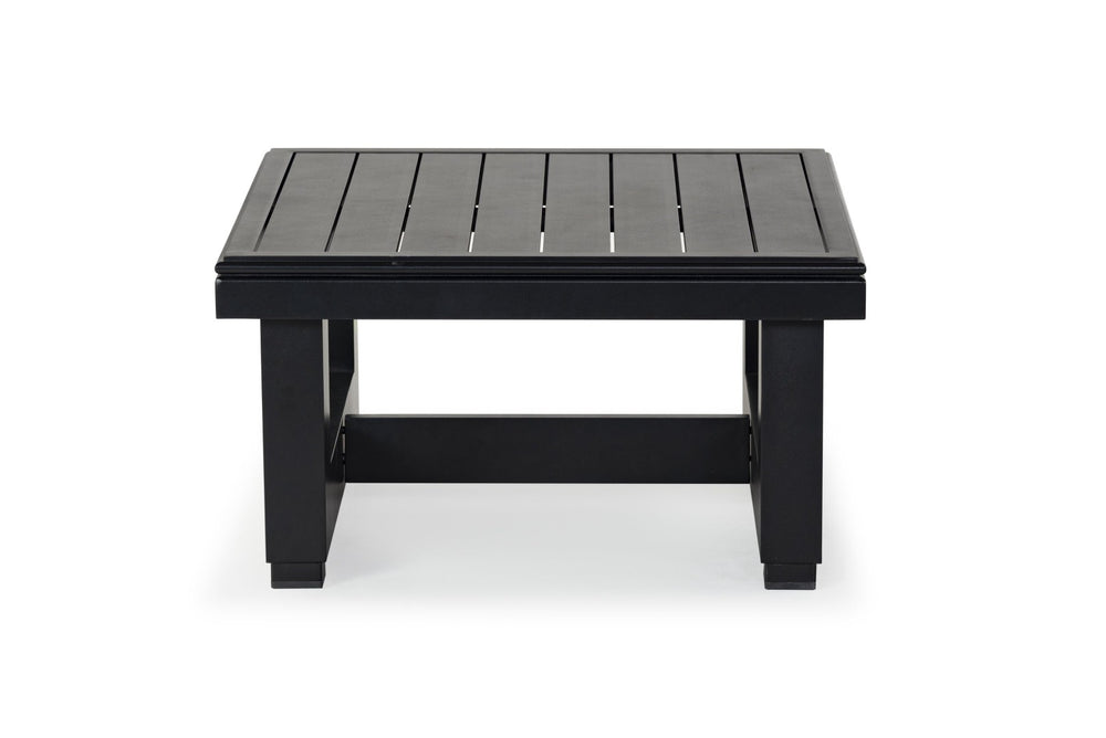 Safavieh MONTFORD Aluminum End Table - Sleek Black Metal Design for Modern Outdoor Living & Entertaining CPT1002B