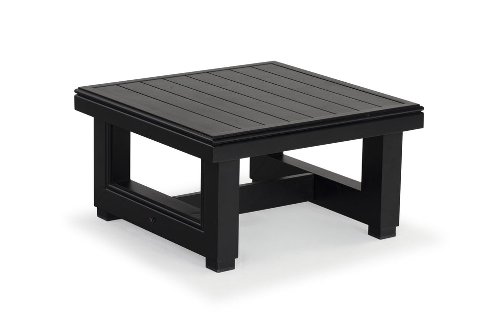 Safavieh MONTFORD Aluminum End Table - Sleek Black Metal Design for Modern Outdoor Living & Entertaining CPT1002B