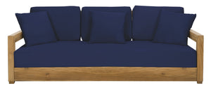 Safavieh MONTFORD 3-Seat Sofa - Modern Black Metal Frame with Plush Beige Upholstery for Stylish Comfort CPT1004B