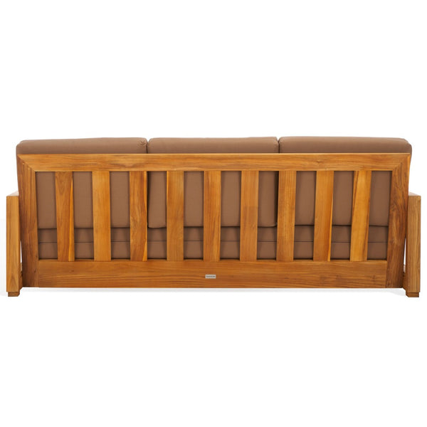 Safavieh MONTFORD Brazilian Teak 3-Seat Bench – Stylish Outdoor Seating for Patios and Gardens, Weather-Resistant Natural / Brown CPT1004C