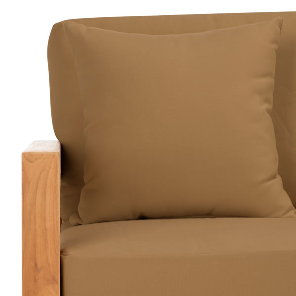 Safavieh MONTFORD Brazilian Teak 3-Seat Bench – Stylish Outdoor Seating for Patios and Gardens, Weather-Resistant Natural / Brown CPT1004C