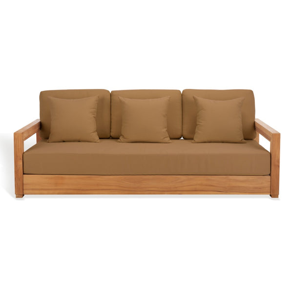 Safavieh MONTFORD Brazilian Teak 3-Seat Bench – Stylish Outdoor Seating for Patios and Gardens, Weather-Resistant Natural / Brown CPT1004C