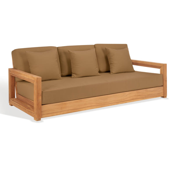 Safavieh MONTFORD Brazilian Teak 3-Seat Bench – Stylish Outdoor Seating for Patios and Gardens, Weather-Resistant Natural / Brown CPT1004C