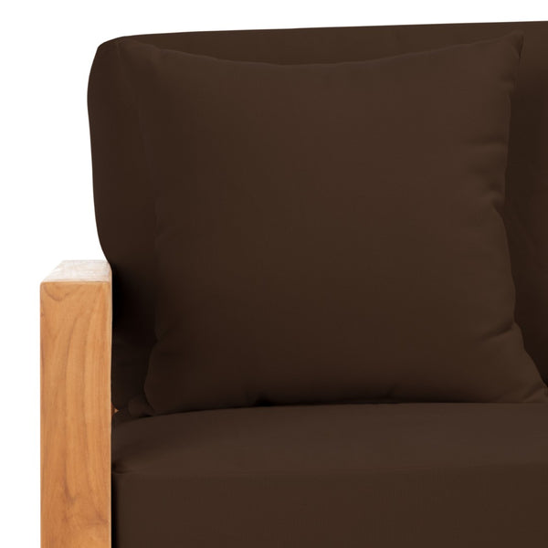 Safavieh MONTFORD Brazilian Teak 3-Seat Bench – Stylish Outdoor Seating for Patios and Gardens, Weather-Resistant Natural / Dark Brown CPT1004D