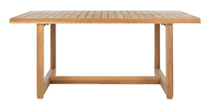 Safavieh MONTFORD Brazilian Teak Dining Table - Elegant Outdoor Furniture for Family Gatherings & Intimate Meals CPT1005A