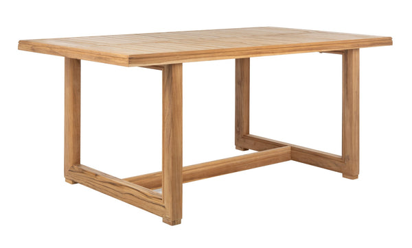 Safavieh MONTFORD Brazilian Teak Dining Table - Elegant Outdoor Furniture for Family Gatherings & Intimate Meals CPT1005A