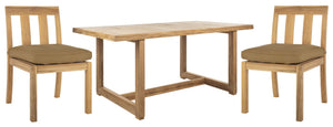 Safavieh MONTFORD Brazilian Teak Dining Table - Elegant Outdoor Furniture for Family Gatherings & Intimate Meals CPT1005A