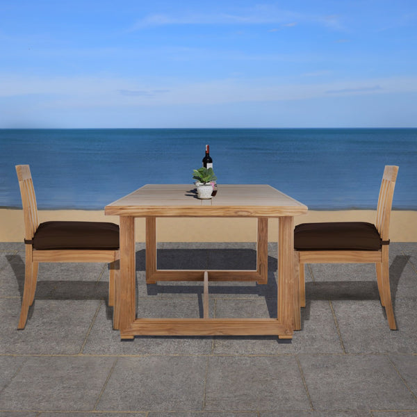 Safavieh MONTFORD Brazilian Teak Dining Table - Elegant Outdoor Furniture for Family Gatherings & Intimate Meals CPT1005A