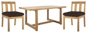 Safavieh MONTFORD Brazilian Teak Dining Table - Elegant Outdoor Furniture for Family Gatherings & Intimate Meals CPT1005A