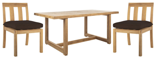 Safavieh MONTFORD Brazilian Teak Dining Table - Elegant Outdoor Furniture for Family Gatherings & Intimate Meals CPT1005A