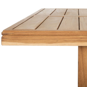 Safavieh MONTFORD Brazilian Teak Dining Table - Elegant Outdoor Furniture for Family Gatherings & Intimate Meals CPT1005A