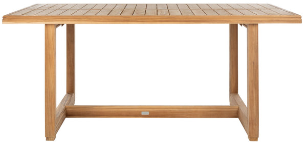Safavieh MONTFORD Brazilian Teak Dining Table - Elegant Outdoor Furniture for Family Gatherings & Intimate Meals CPT1005A