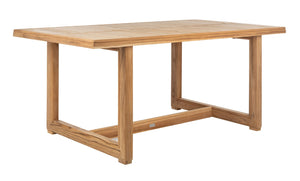Safavieh MONTFORD Brazilian Teak Dining Table - Elegant Outdoor Furniture for Family Gatherings & Intimate Meals CPT1005A