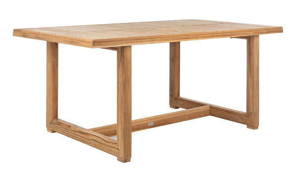 Safavieh MONTFORD Brazilian Teak Dining Table - Elegant Outdoor Furniture for Family Gatherings & Intimate Meals CPT1005A
