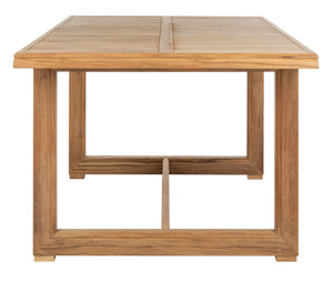 Safavieh MONTFORD Brazilian Teak Dining Table - Elegant Outdoor Furniture for Family Gatherings & Intimate Meals CPT1005A