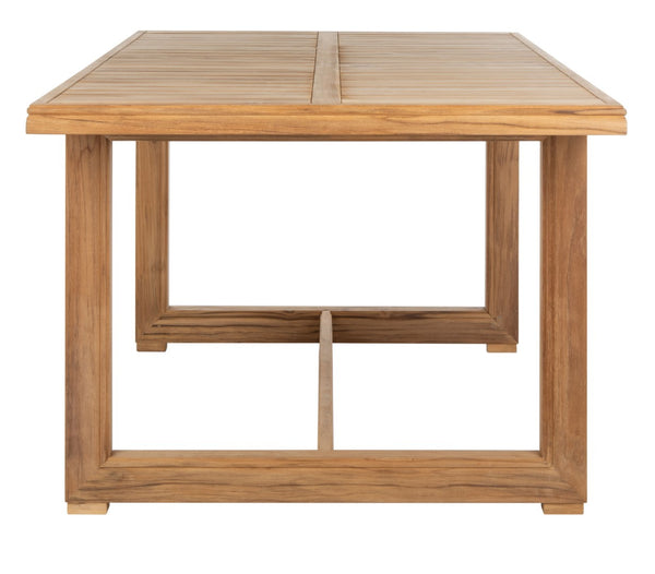 Safavieh MONTFORD Brazilian Teak Dining Table - Elegant Outdoor Furniture for Family Gatherings & Intimate Meals CPT1005A