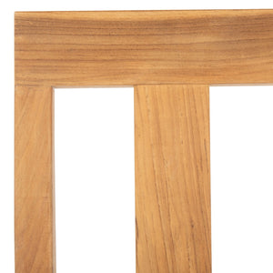 Safavieh MONTFORD Brazilian Teak Dining Chair for Stylish Outdoor Spaces - Elegant Comfort & Minimalist Design Natural / Beige CPT1006A-SET2