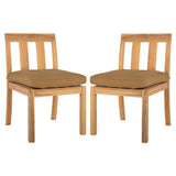 Safavieh Montford Brazilian Teak Dining Chair Natural Teak / Brown CPT1006B-SET2