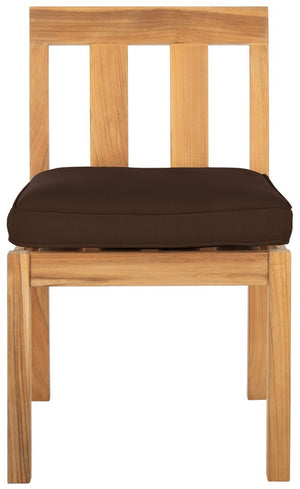 Safavieh Montford Brazilian Teak Dining Chair Natural Teak / Dark Brown CPT1006C-SET2
