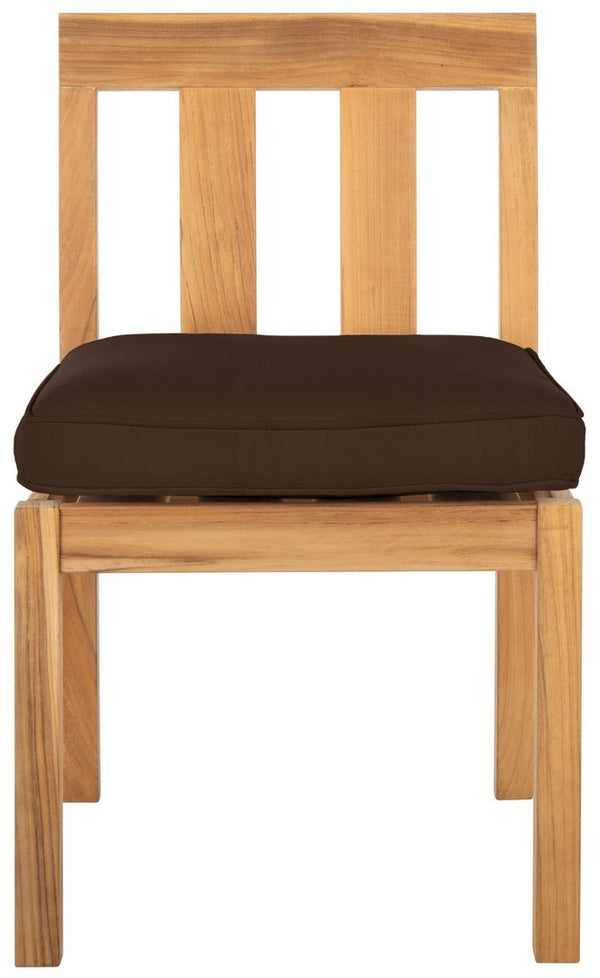 Safavieh Montford Brazilian Teak Dining Chair Natural Teak / Dark Brown CPT1006C-SET2