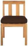 Safavieh Montford Brazilian Teak Dining Chair Natural Teak / Dark Brown CPT1006C-SET2